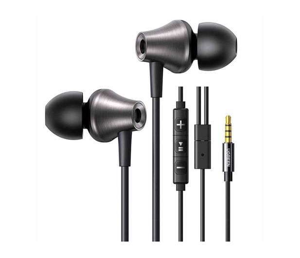 UGREEN Słuchawki dokanałowe 3.5mm EP105 czarny - 1501554 - zdjęcie